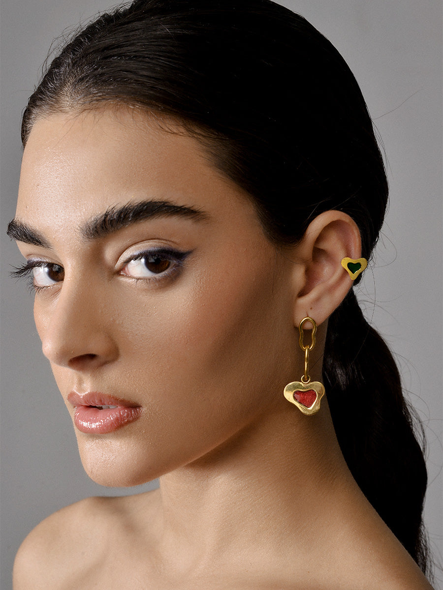 HEART DROP EARRINGS
