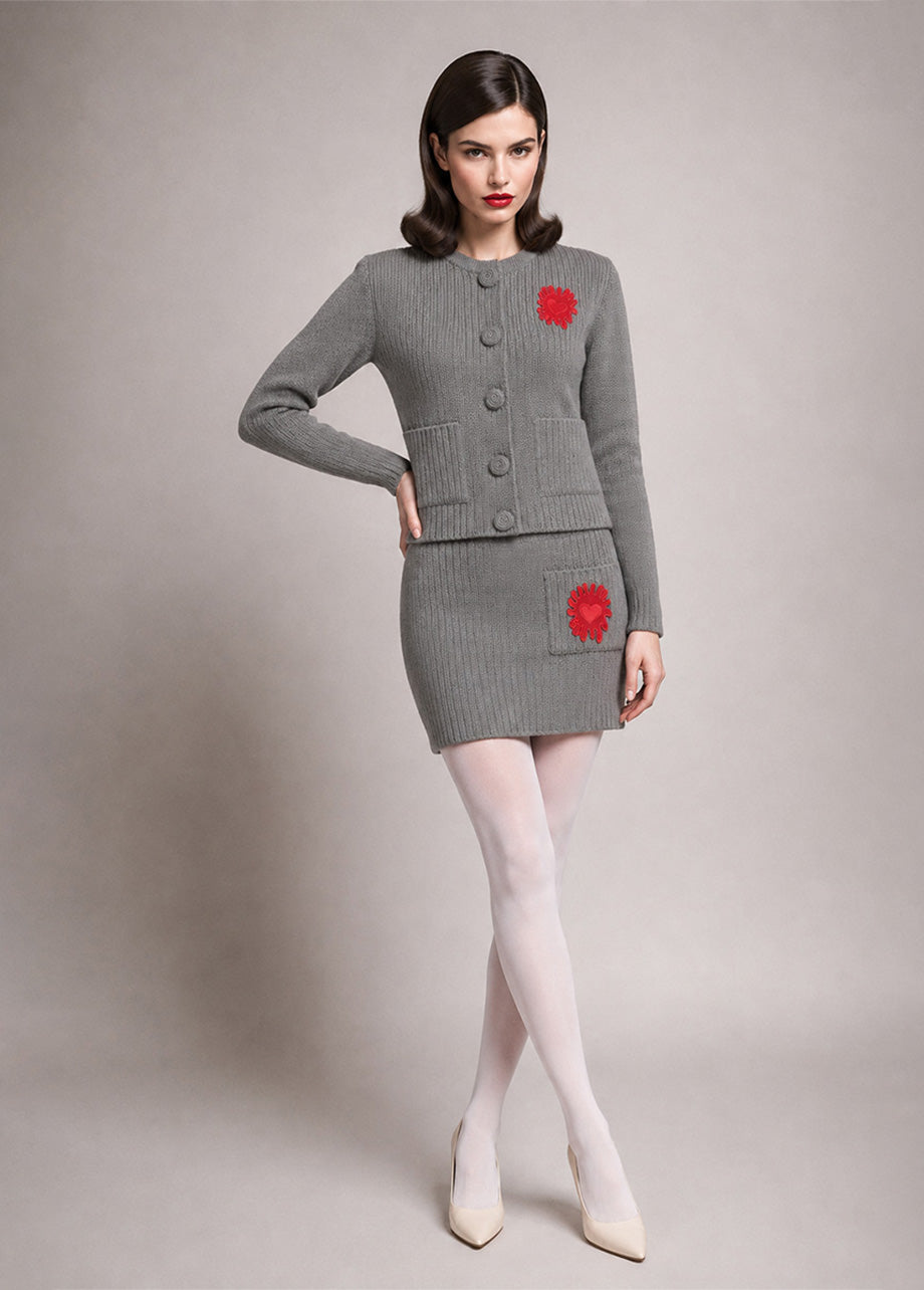 HEART GREY SKIRT