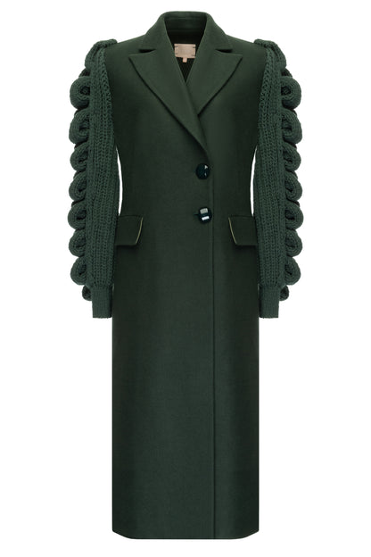 MOSS KNITTED SLEEVES COAT
