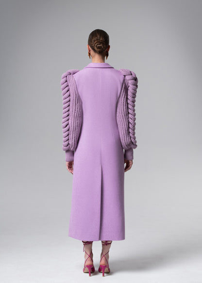 LILAC STATEMENT SLEEVES COAT