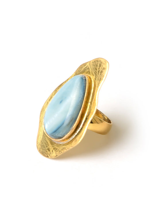 SKY BLUE AGATE RING