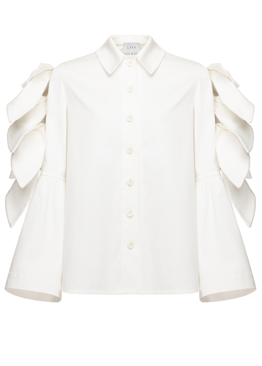 BOW-SLEEVE SHIRT
