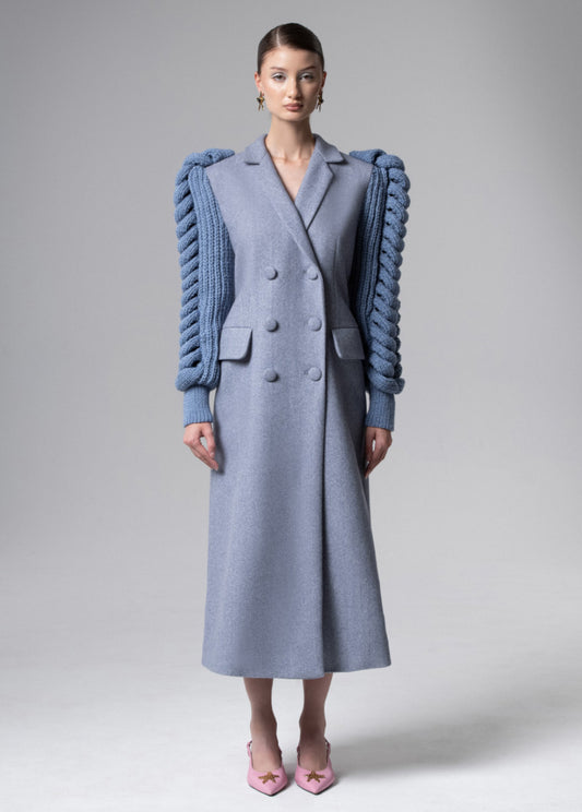 SLATE STATEMENT SLEEVES COAT