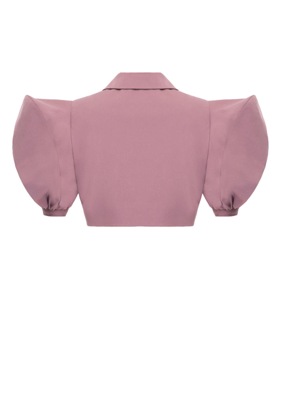 PUFF SLEEVES CROPPED TOP 