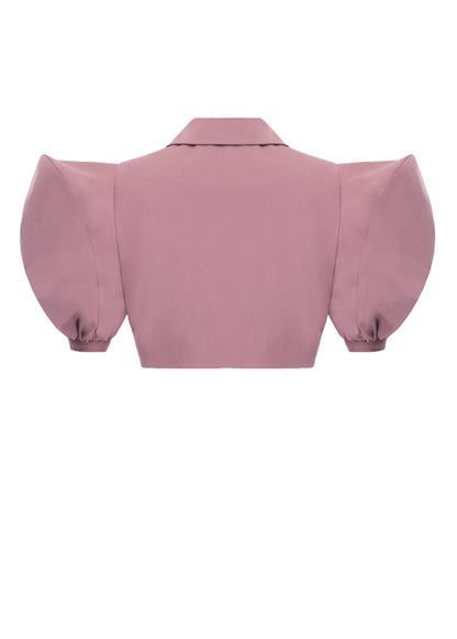 PUFF SLEEVES CROPPED TOP 