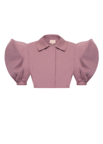 PUFF SLEEVES CROPPED TOP 