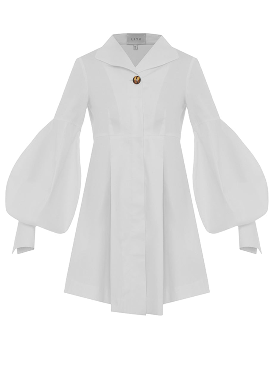 BISHOP SLEEVES SHIRT DRESS