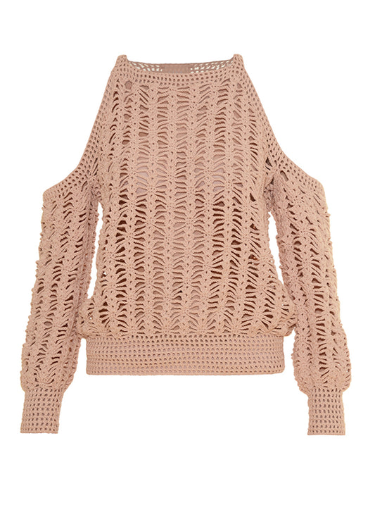 OFF SHOULDERS KNITTED SWEATER