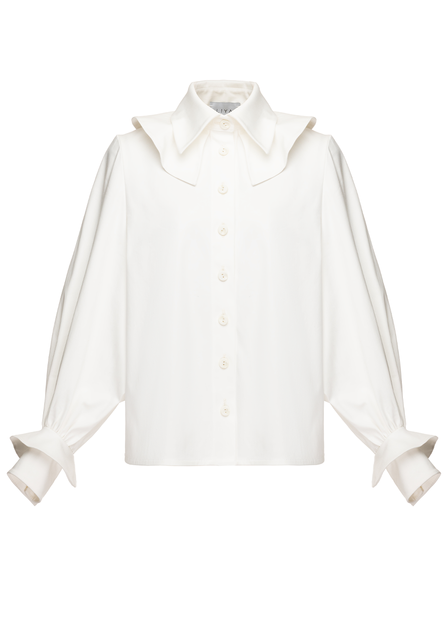 SWEET COLLAR WHITE SHIRT