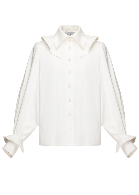 SWEET COLLAR WHITE SHIRT