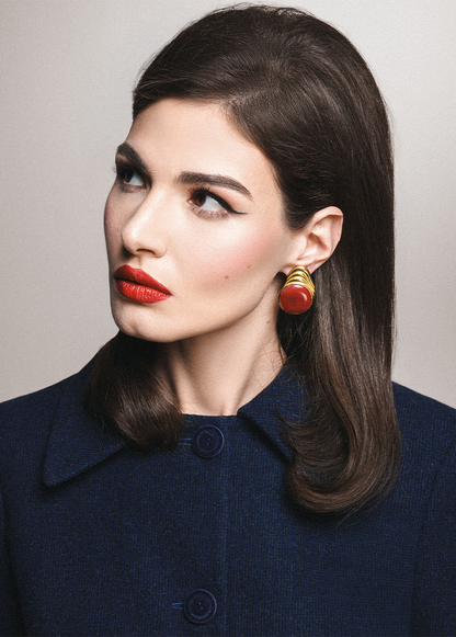 RED STONE EARRINGS