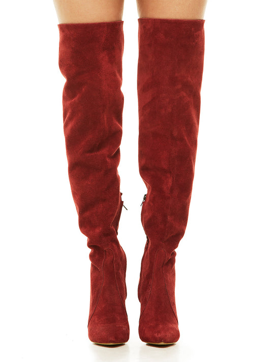 Red Over-the-Knee Boots