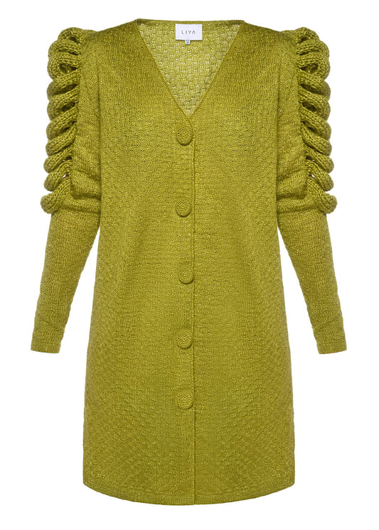 GREEN KNITTED JACKET