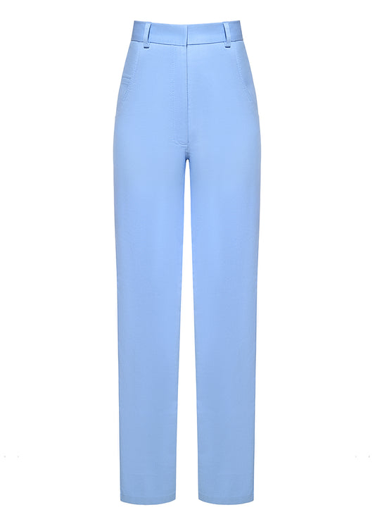 BLUE COTTON PANTS