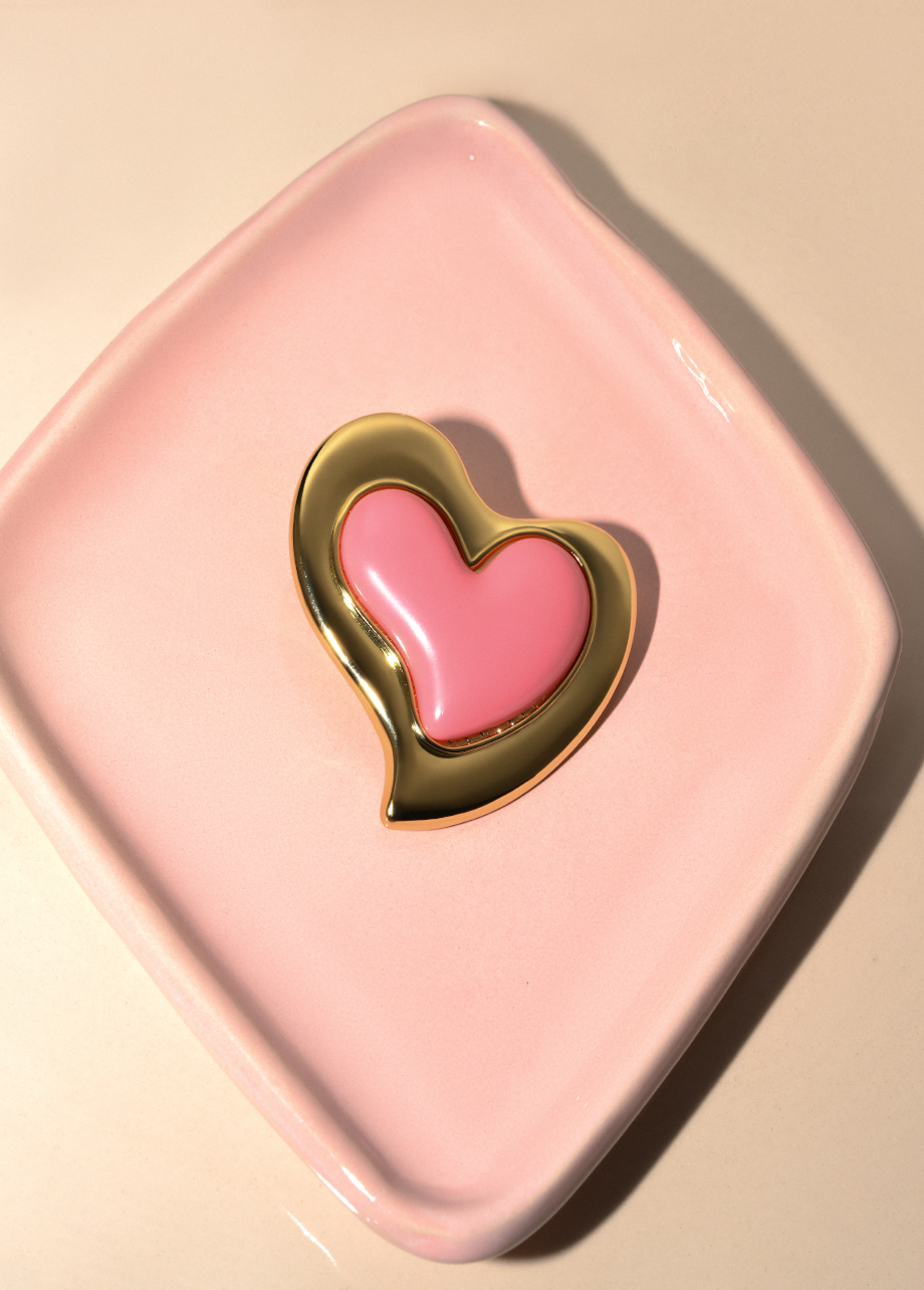 HEARTFELT PINK EARRINGS