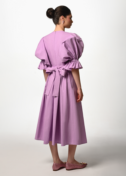 LAVENDER MIDI DRESS FR 36 LAVENDER MIDI DRESS FR 36
