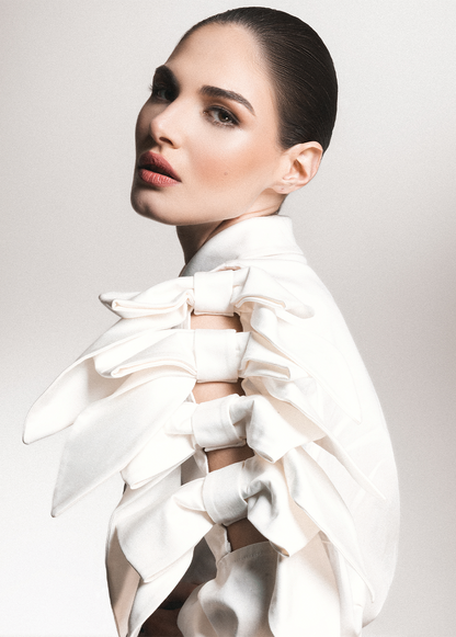 BOW-SLEEVE SHIRT