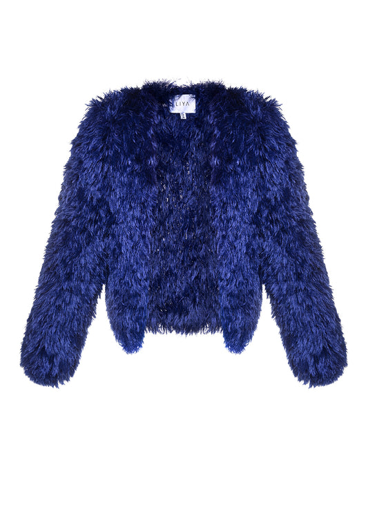 BLUE FUR JACKET