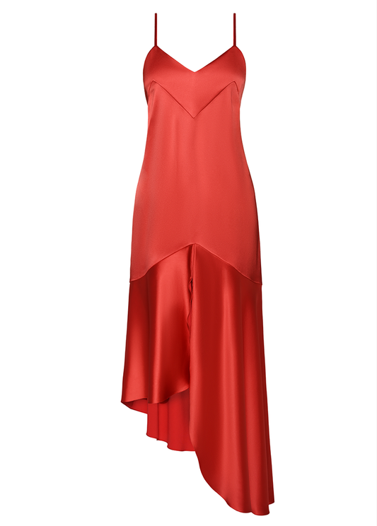 RED SLIP DRESS