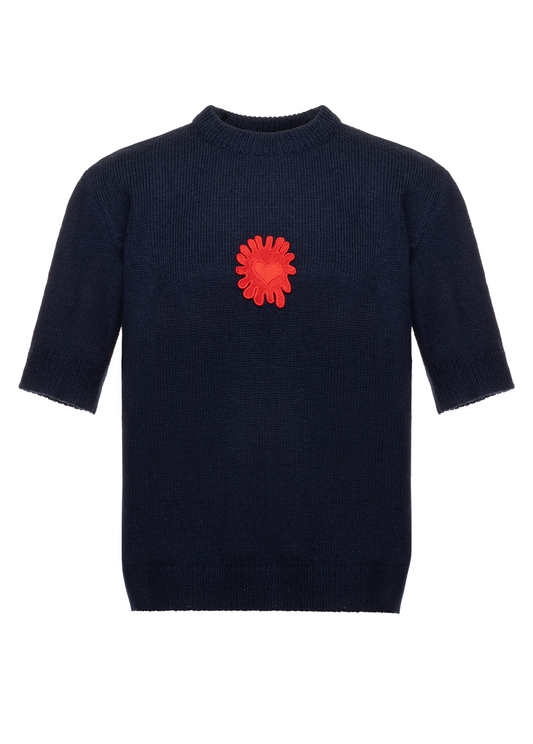 HEART NAVY TOP