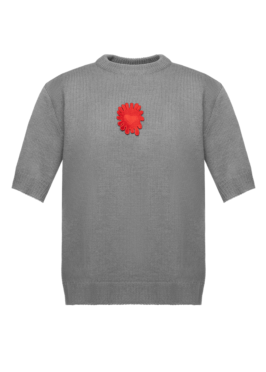 HEART GREY TOP