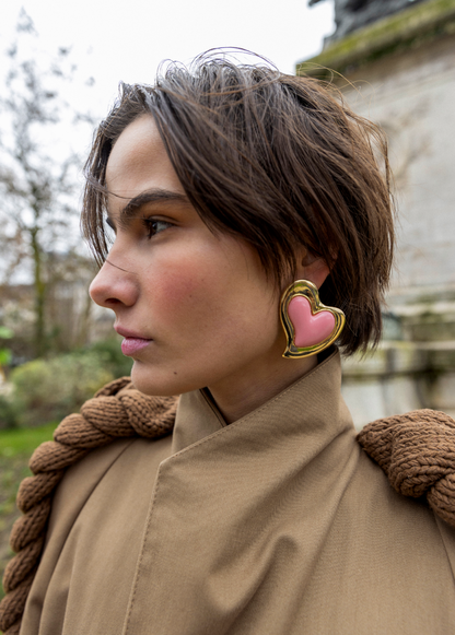 HEARTFELT PINK EARRINGS