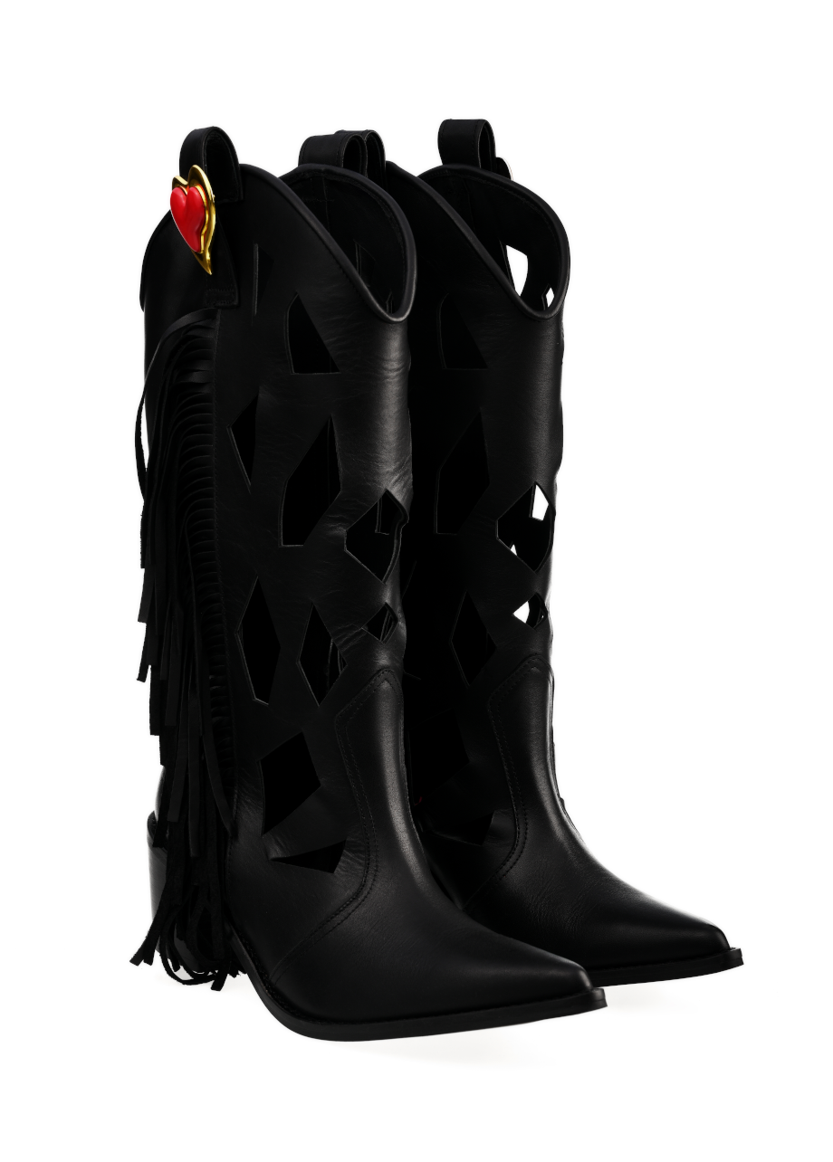 JOLENE BLACK COWBOY BOOTS