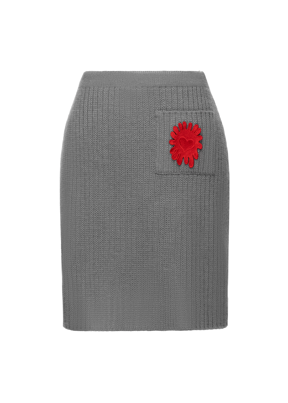 HEART GREY SKIRT