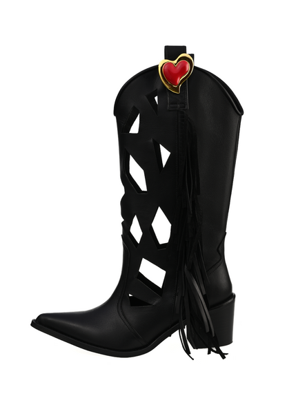 JOLENE BLACK COWBOY BOOTS