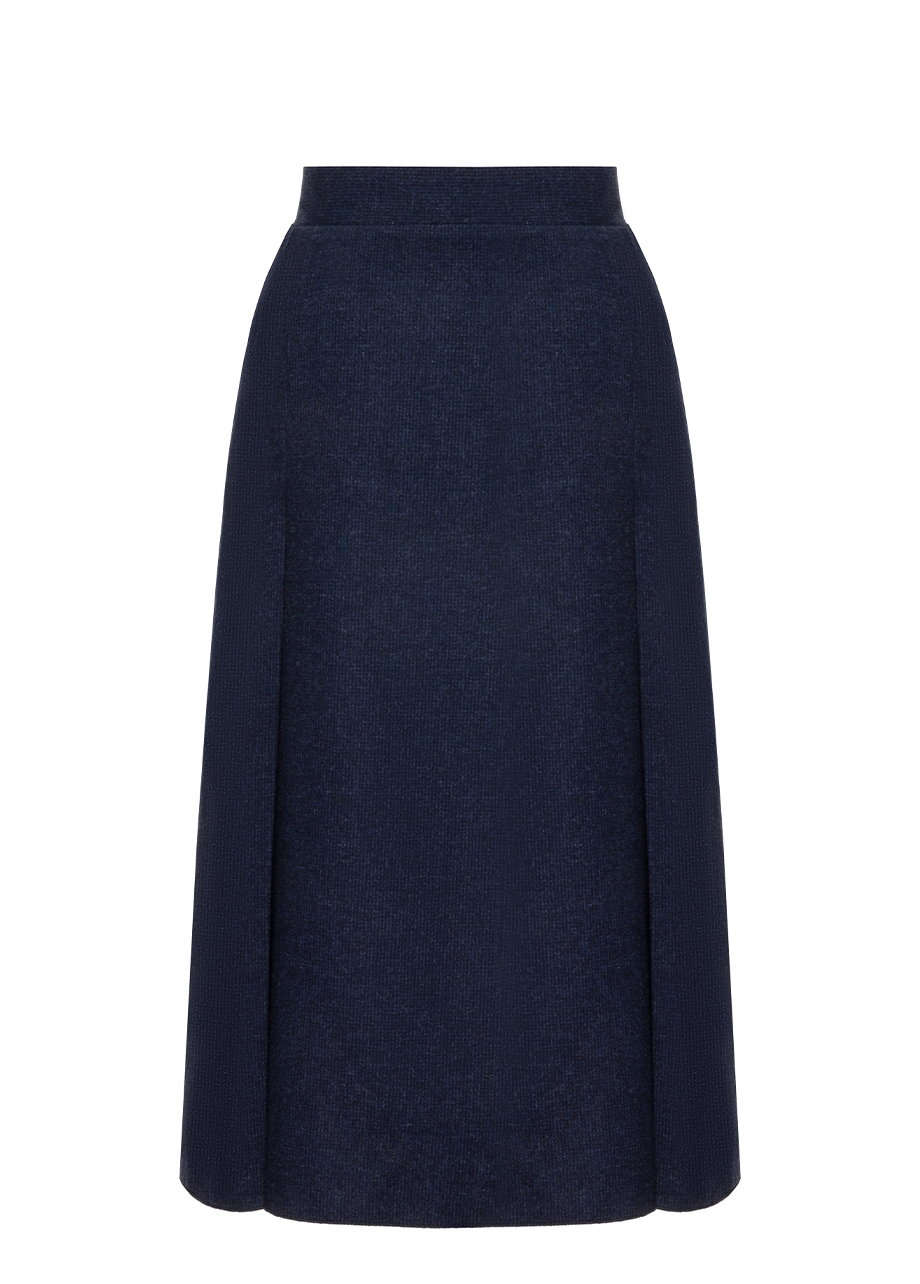 NAVY MIDI SKIRT