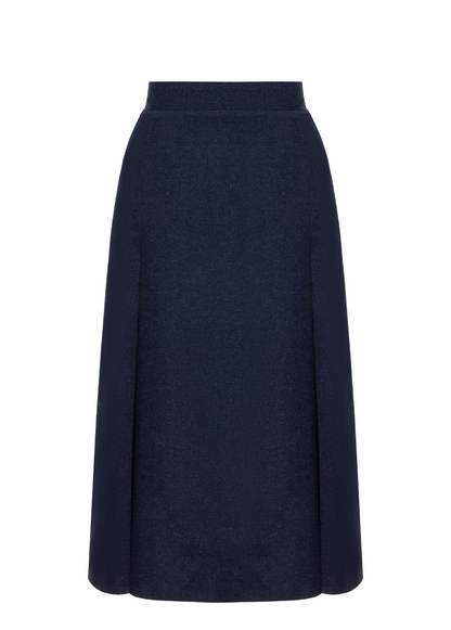 NAVY MIDI SKIRT