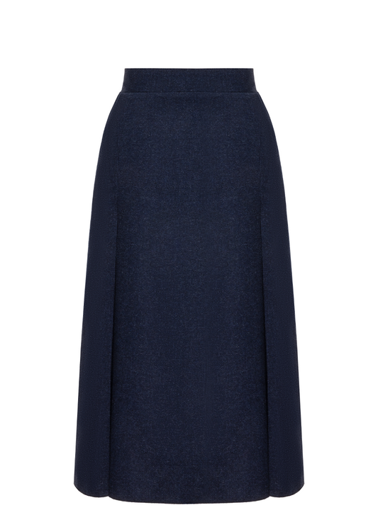 NAVY MIDI SKIRT