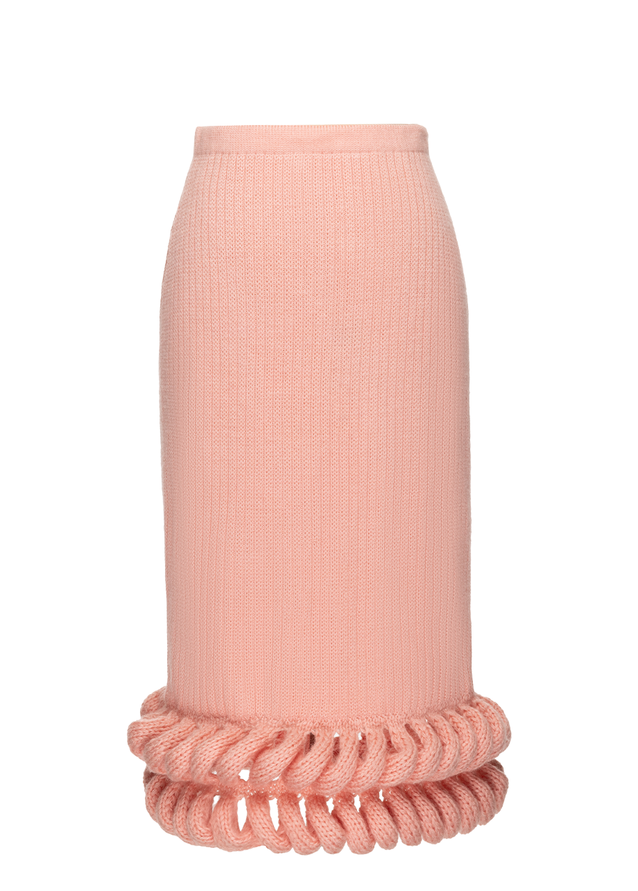 PINK BRAIDED SKIRT