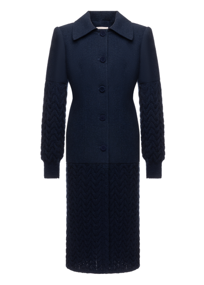 NAVY STATEMENT COAT