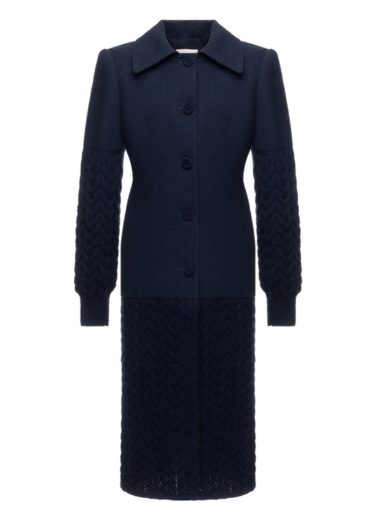 NAVY STATEMENT COAT