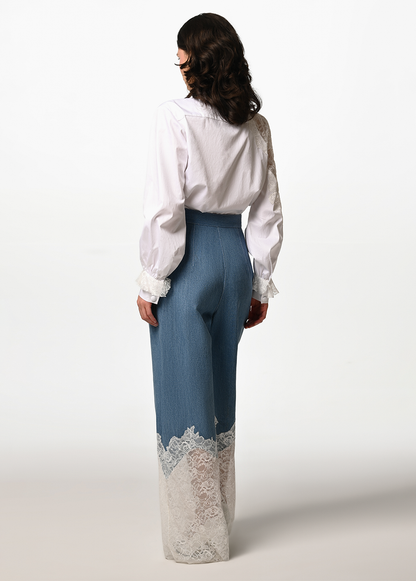 DENIM BLOOM TROUSERS