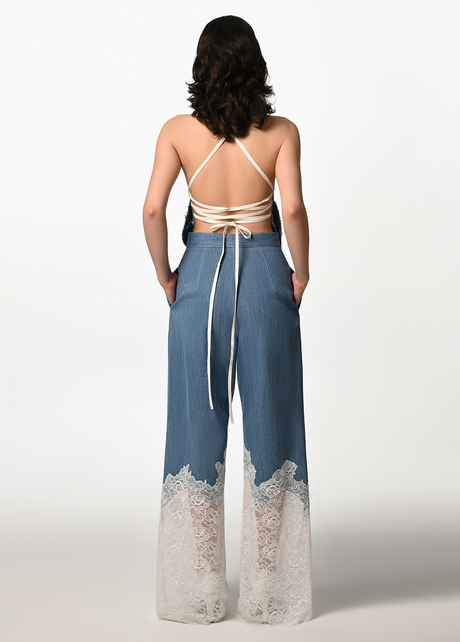 DENIM BLOOM TROUSERS