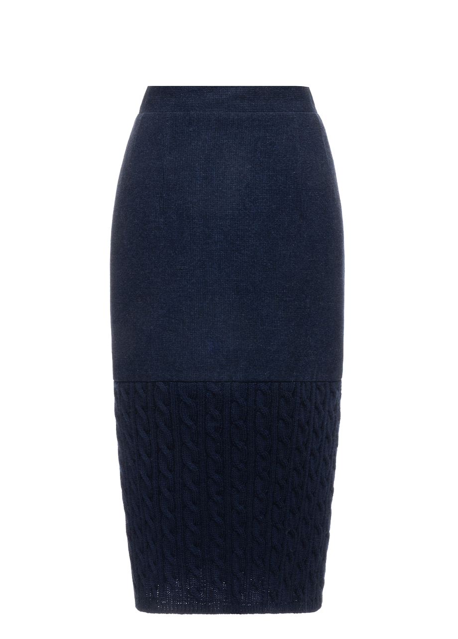 NAVY KNIT SKIRT