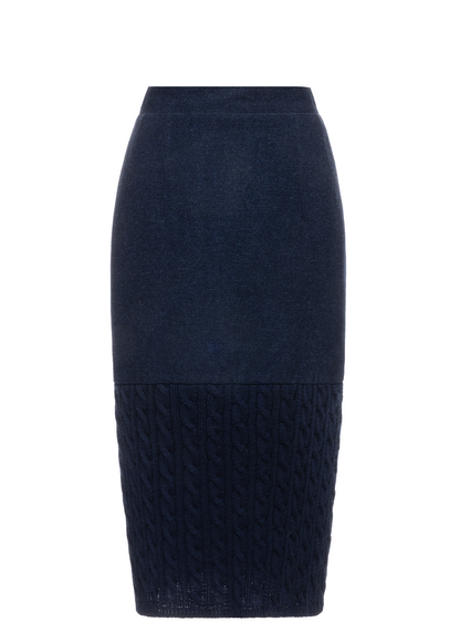 NAVY KNIT SKIRT