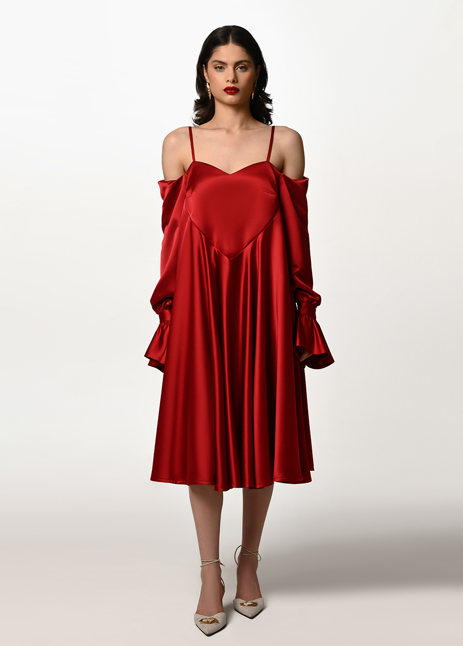 RED WHISPER DRESS
