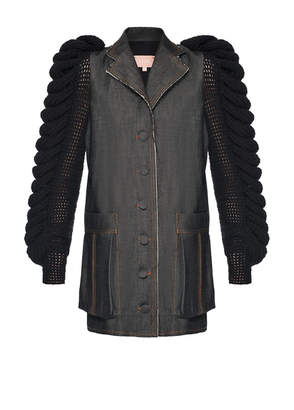 DENIM STATEMENT BLAZER