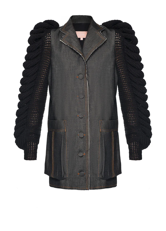 DENIM STATEMENT BLAZER