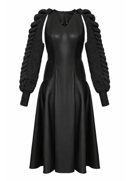 BLACK STATEMENT DRESS