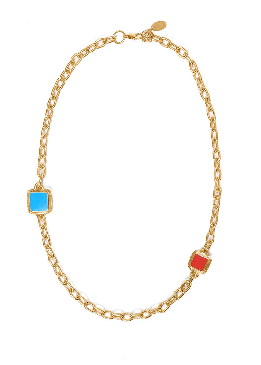 ENAMEL PEBBLES NECKLACE 