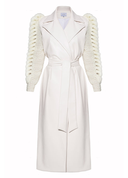 IVORY STATEMENT SLEEVES TRENCH 