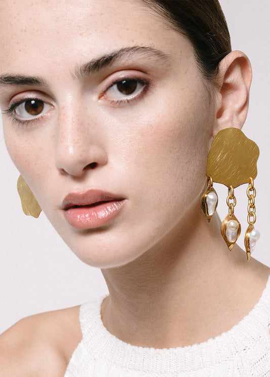 SUNKISSED ASYMMETRIC EARRINGS