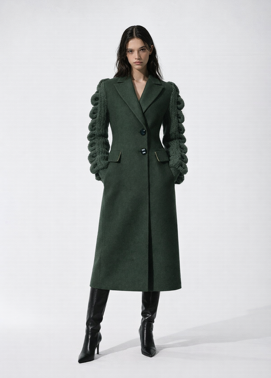 MOSS KNITTED SLEEVES COAT