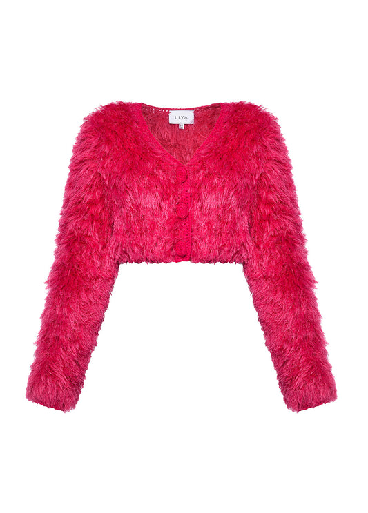 FUCHSIA POP CARDIGAN