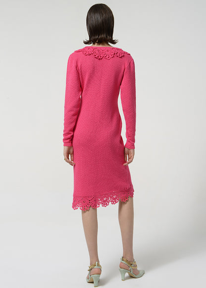 KNITTED PETALS DRESS