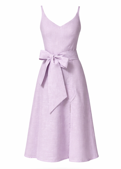 SWEETHEART LILAC DRESS WITH BELT